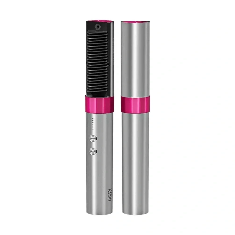 K·SKIN Anion Cordless Hair Straightener Brush Fast Heating Hot Comb